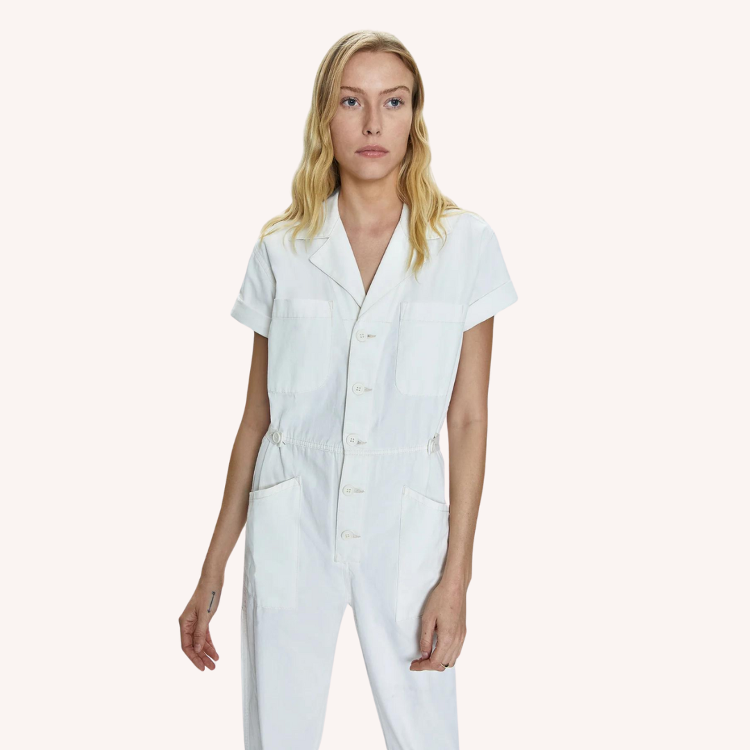Grober Field Grover Short Sleeve Field Suit- Alabaster – Irma Marie Designer Apparel