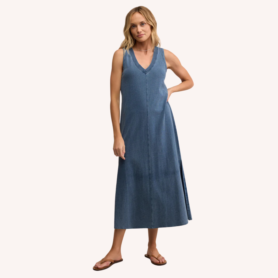 Z Supply Palisades Jersey Denim Dress