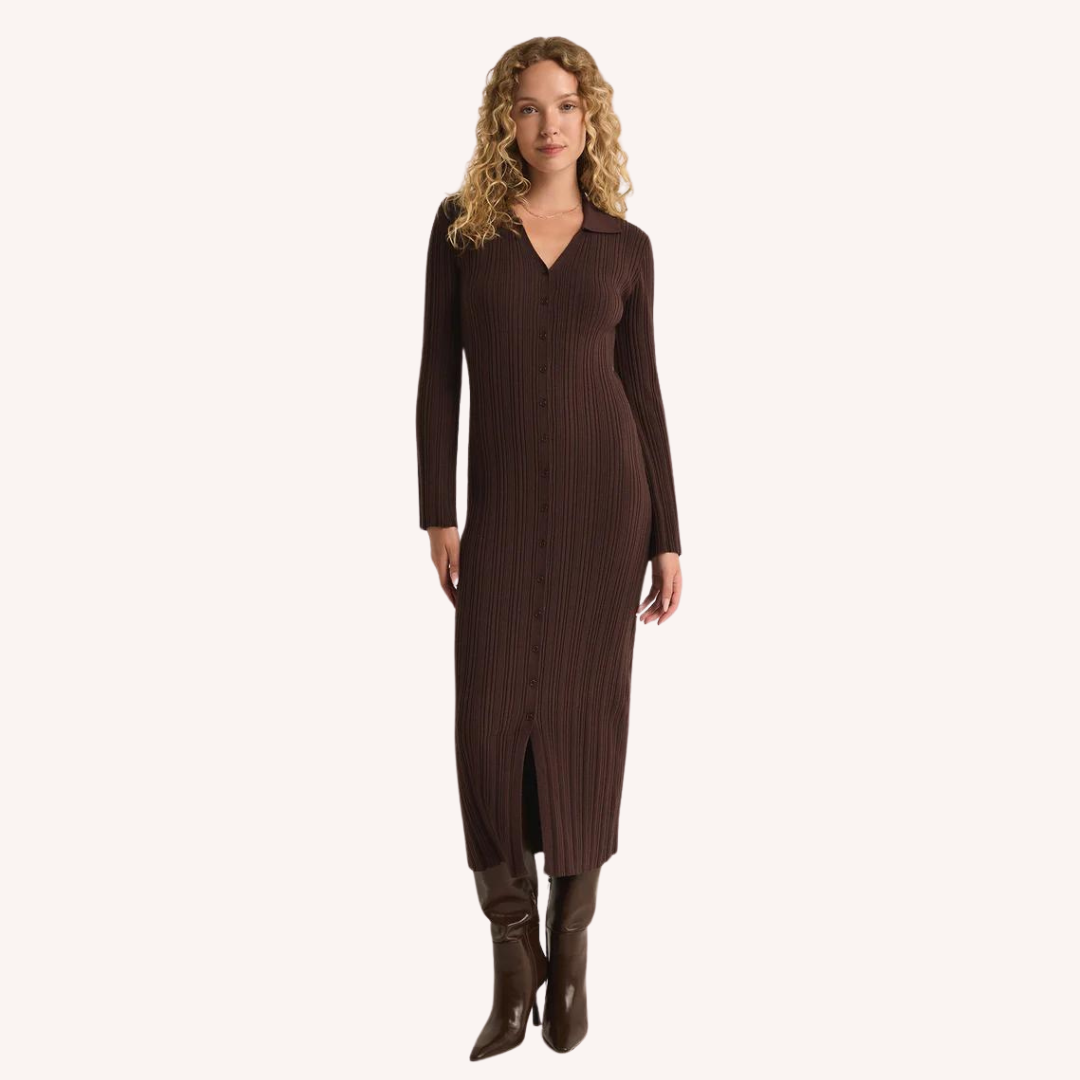 Z Supply Danity Sweater Dress Coffee Bean Large Z Supply Danity Sweater Dress Coffee Bean Large