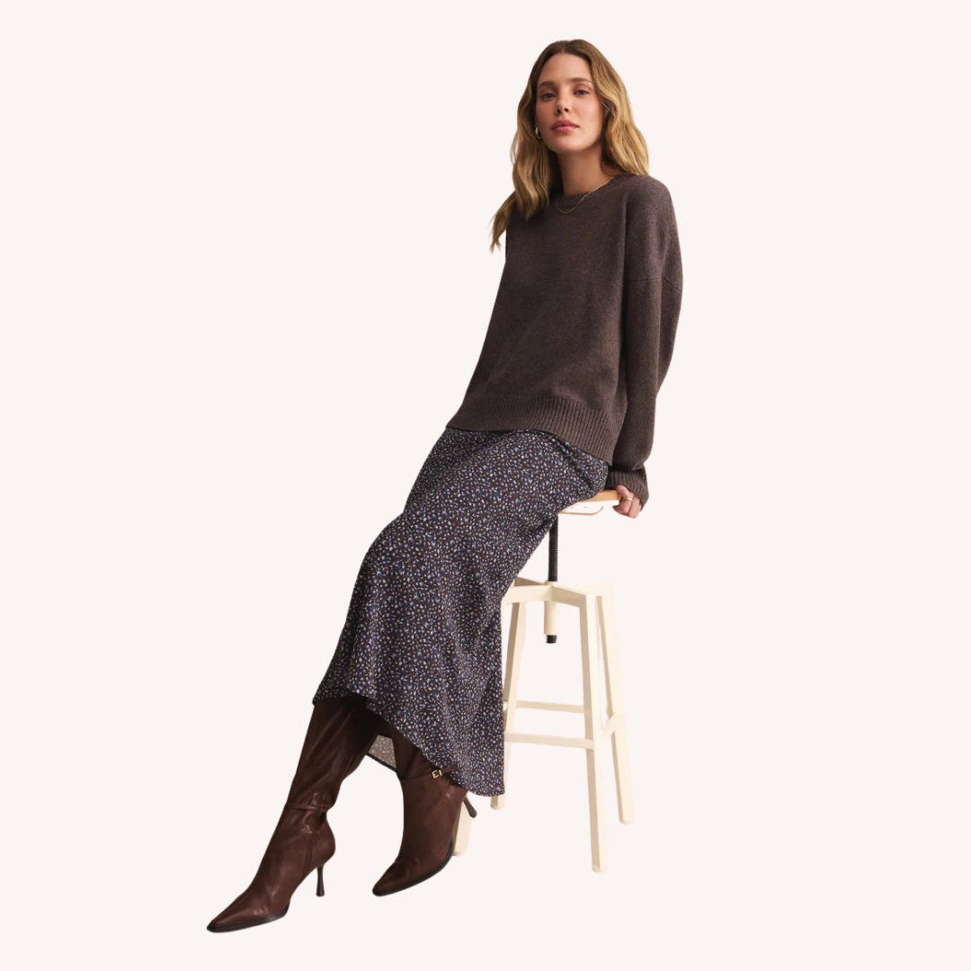 Yelena Aspen Floral Maxi Skirt- Java – Irma Marie Designer Apparel